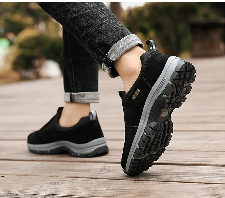 Men's Outdoor Walking Shoes Lightweight Breathable Running Sneakers - Large Size Hiking and Sports Footwear for Elderly and Active Individuals - Trendy Cross-Border Fashion showcase 12