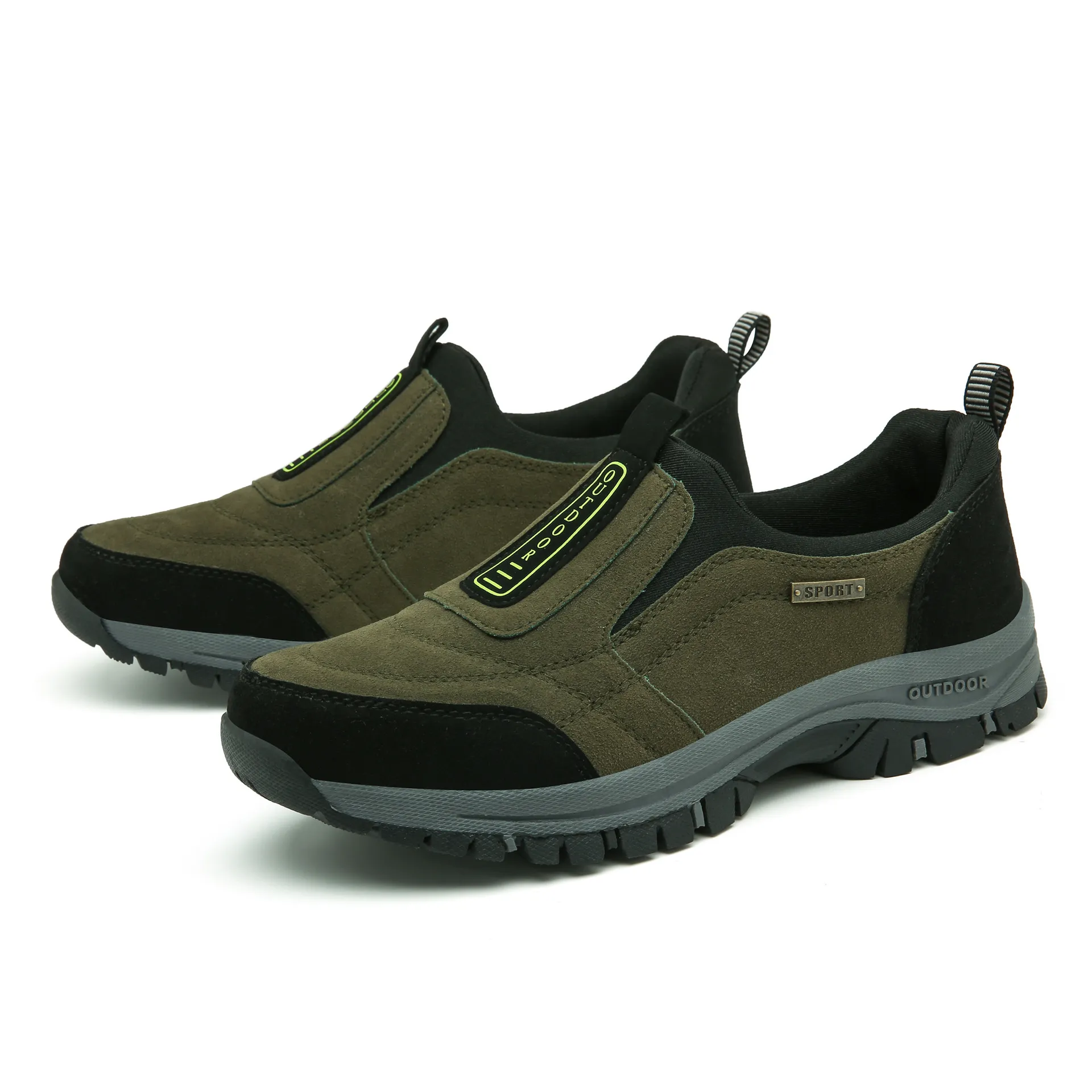 Men's Outdoor Walking Shoes Lightweight Breathable Running Sneakers - Large Size Hiking and Sports Footwear for Elderly and Active Individuals - Trendy Cross-Border Fashion thumbnail 4