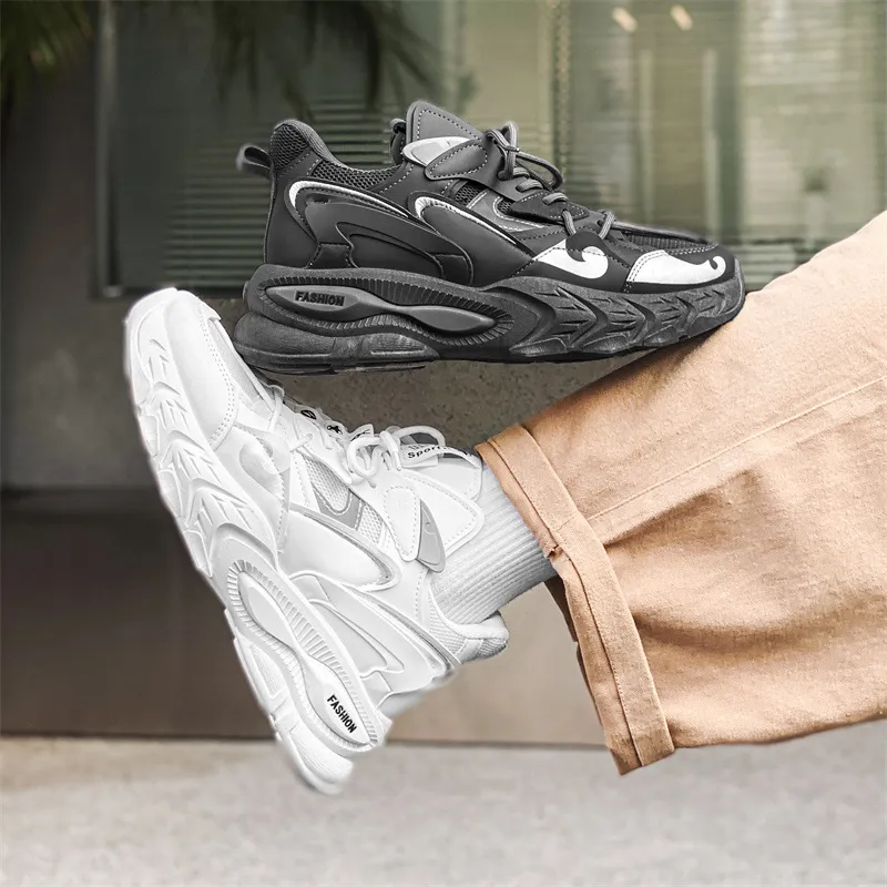 Men's Korean Style Trendy Dad Sneakers - Lightweight Casual Sports Shoes for Youth - Spring/Autumn Fashion, One-Piece Dropshipping Available thumbnail 2