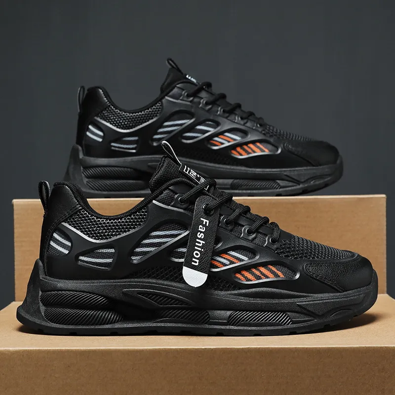 Men's Lightweight Mesh Running Shoes - Breathable Athletic Sneakers for Sports, Casual Wear, and Students - Trendy Dad Shoes for Spring/Autumn thumbnail 8
