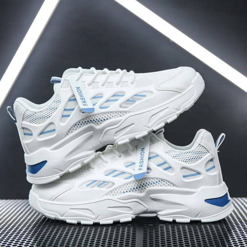 Men's Lightweight Mesh Running Shoes - Breathable Athletic Sneakers for Sports, Casual Wear, and Students - Trendy Dad Shoes for Spring/Autumn thumbnail 7