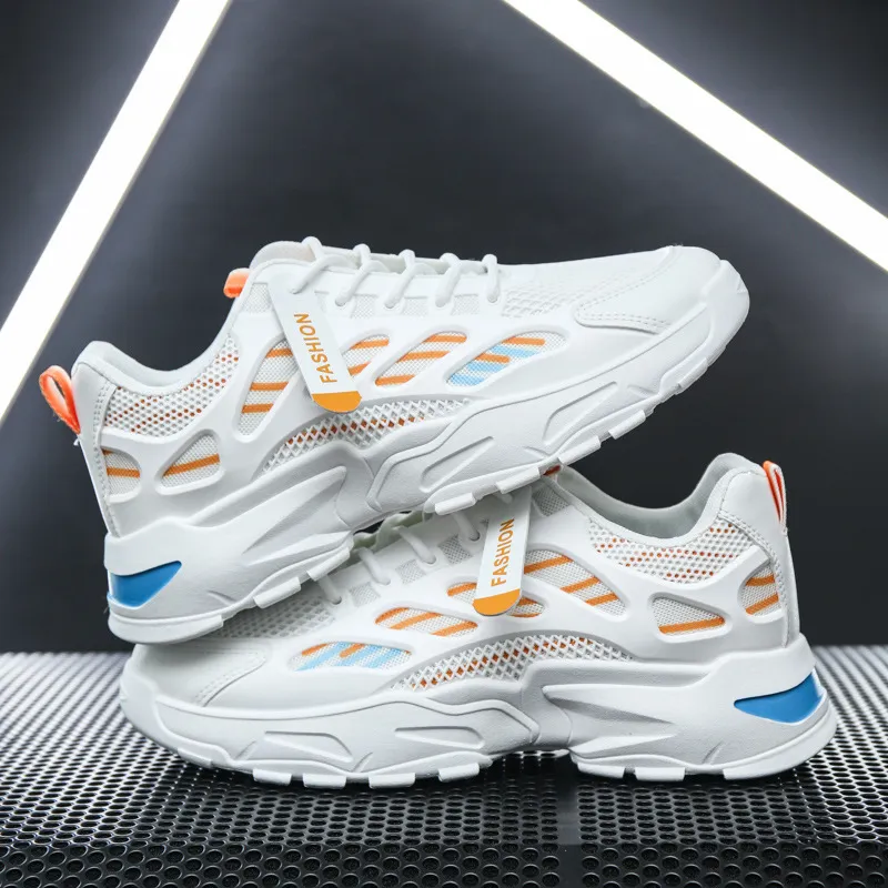 Men's Lightweight Mesh Running Shoes - Breathable Athletic Sneakers for Sports, Casual Wear, and Students - Trendy Dad Shoes for Spring/Autumn thumbnail 10