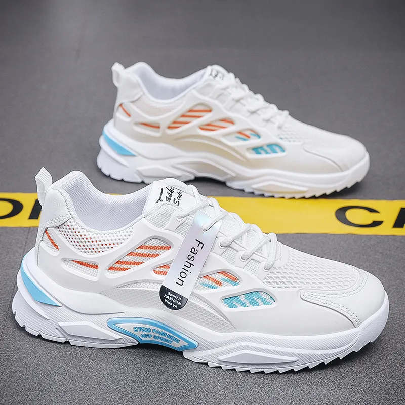 Men's Lightweight Mesh Running Shoes - Breathable Athletic Sneakers for Sports, Casual Wear, and Students - Trendy Dad Shoes for Spring/Autumn thumbnail 2