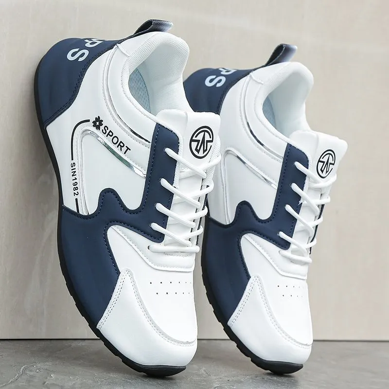 Men's Casual Leather Sneakers - Torre New Sports Style - Autumn Fashion TikTok Trending Shoes thumbnail 2