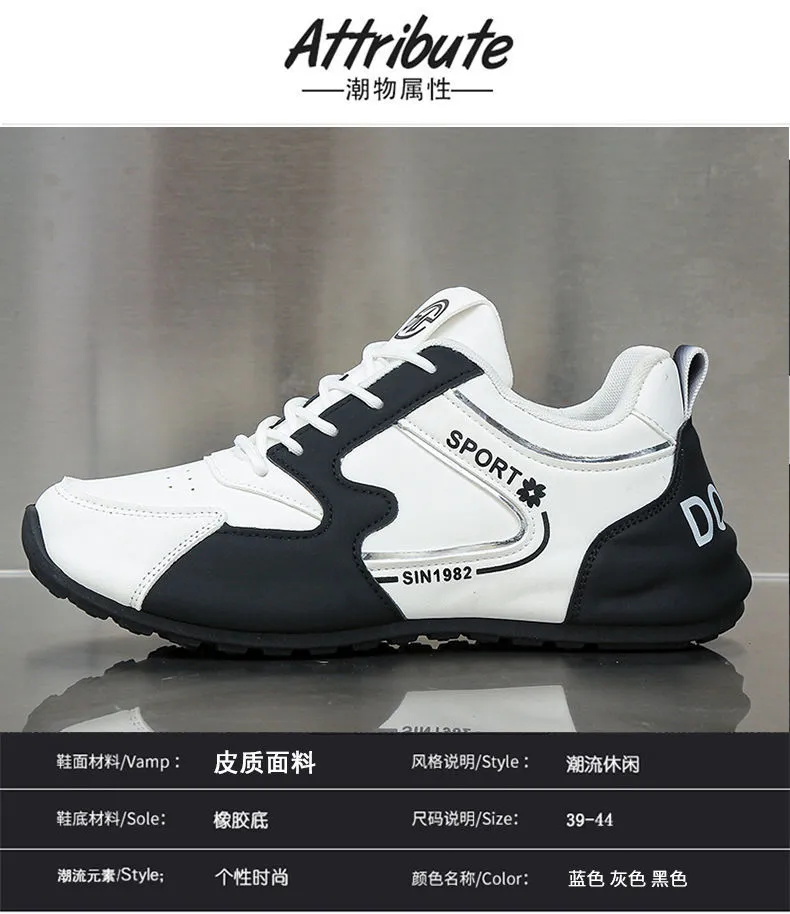 Men's Casual Leather Sneakers - Torre New Sports Style - Autumn Fashion TikTok Trending Shoes showcase 4