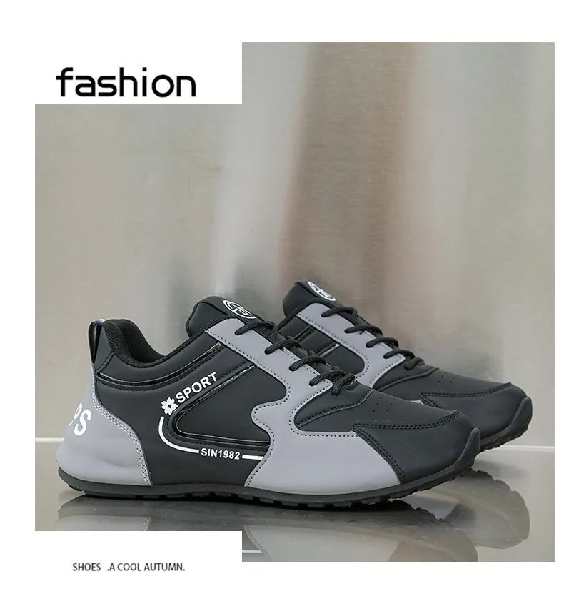 Men's Casual Leather Sneakers - Torre New Sports Style - Autumn Fashion TikTok Trending Shoes showcase 3