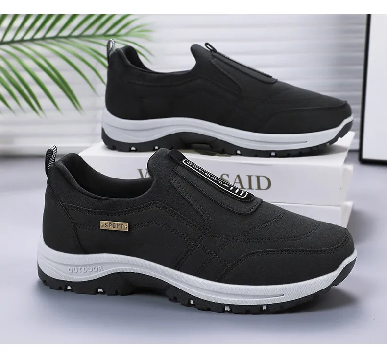 Men's Walking Shoes Spring Large Size Outdoor Hiking Sneakers Thick-Soled Casual Slip-On Cross-Border Dropshipping showcase 4