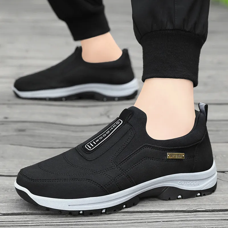 Men's Walking Shoes Spring Large Size Outdoor Hiking Sneakers Thick-Soled Casual Slip-On Cross-Border Dropshipping thumbnail 4