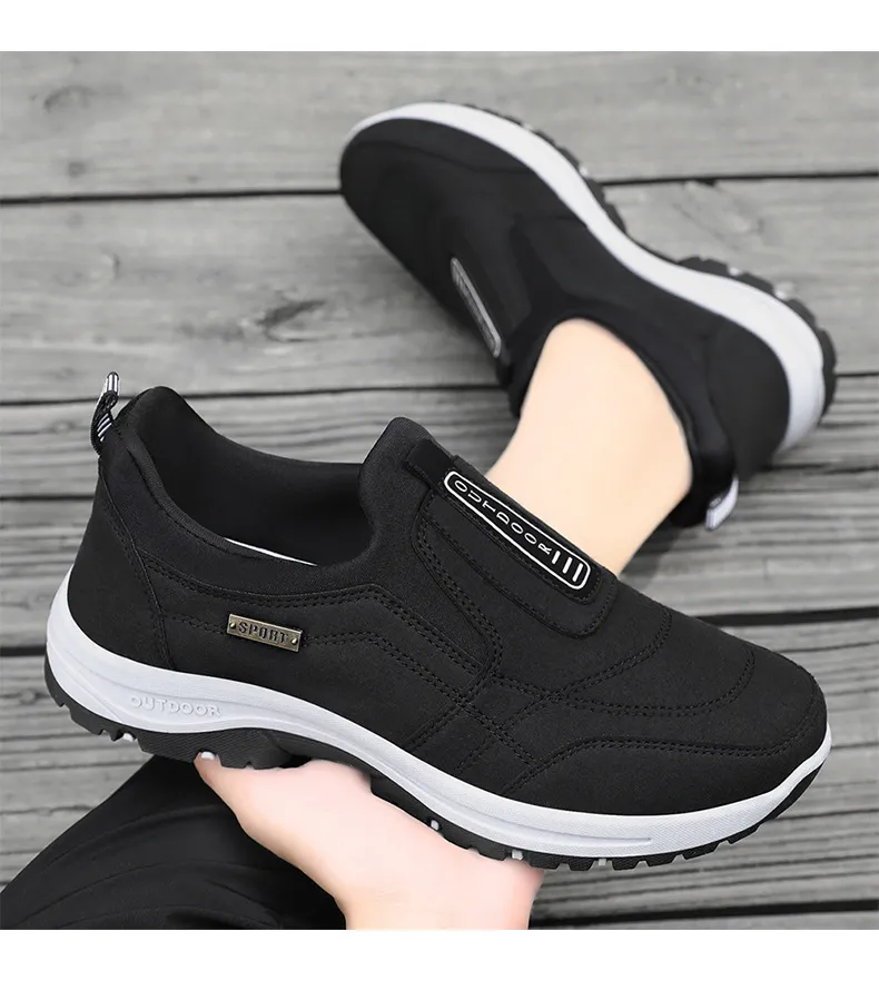 Men's Walking Shoes Spring Large Size Outdoor Hiking Sneakers Thick-Soled Casual Slip-On Cross-Border Dropshipping showcase 12