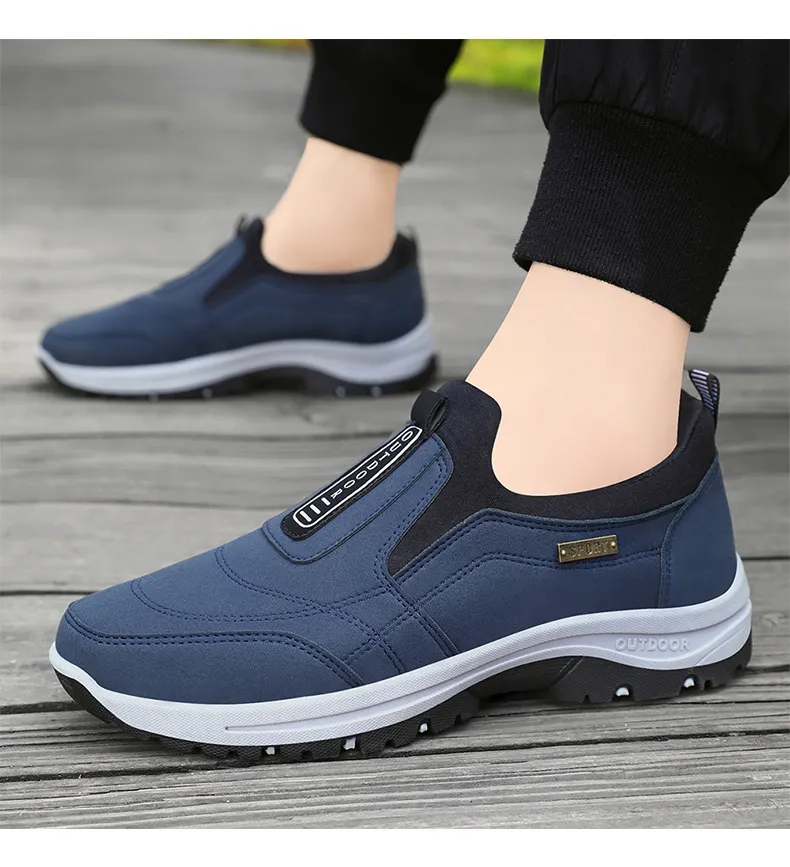 Men's Walking Shoes Spring Large Size Outdoor Hiking Sneakers Thick-Soled Casual Slip-On Cross-Border Dropshipping showcase 14