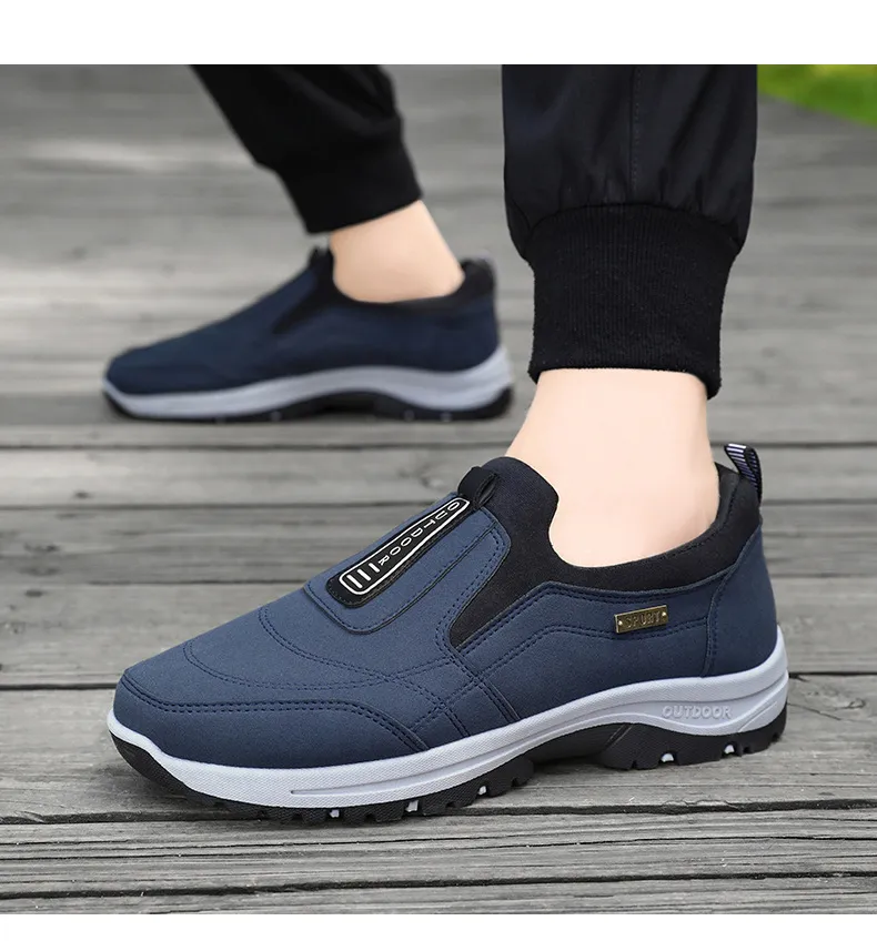 Men's Walking Shoes Spring Large Size Outdoor Hiking Sneakers Thick-Soled Casual Slip-On Cross-Border Dropshipping showcase 16