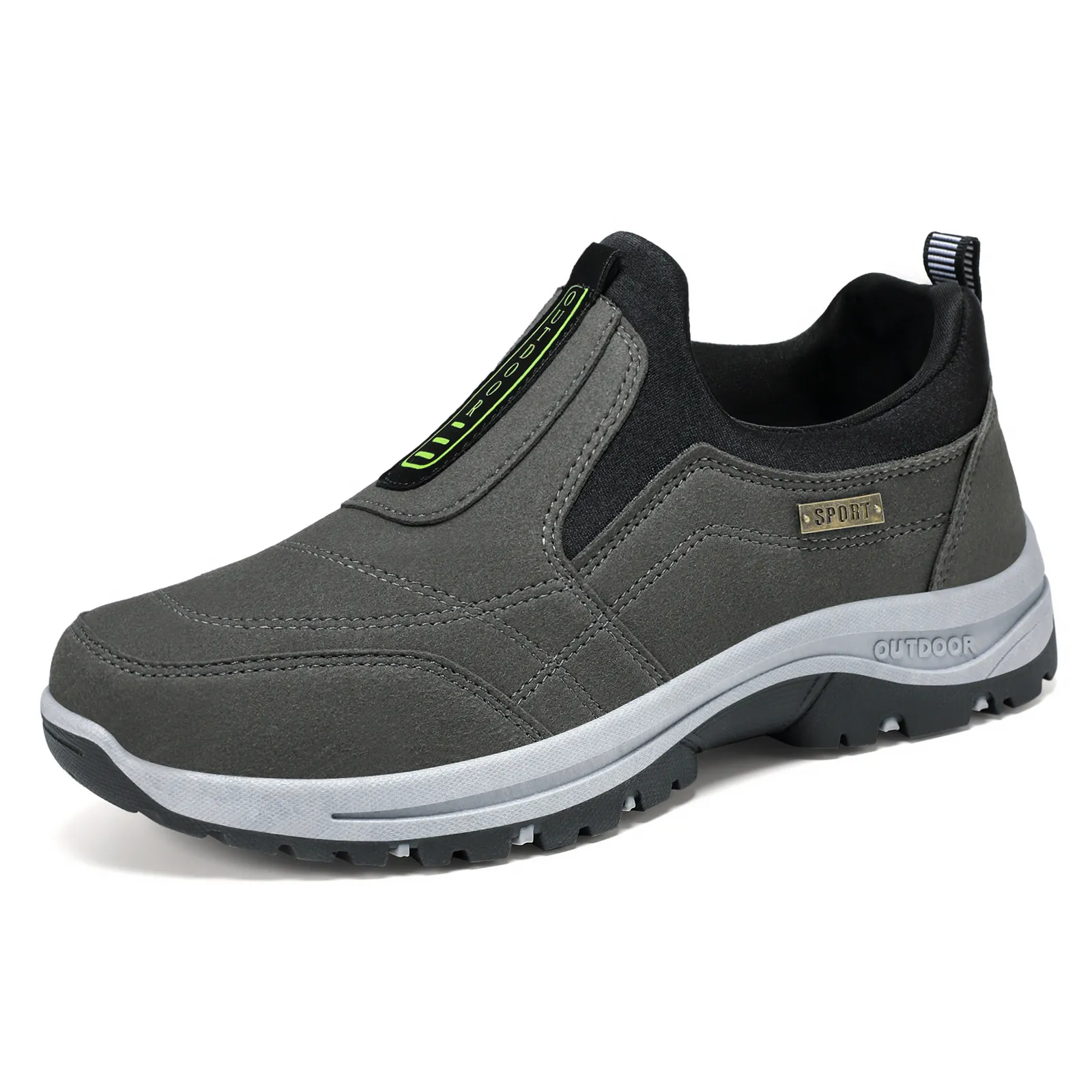 Men's Walking Shoes Spring Large Size Outdoor Hiking Sneakers Thick-Soled Casual Slip-On Cross-Border Dropshipping thumbnail 9