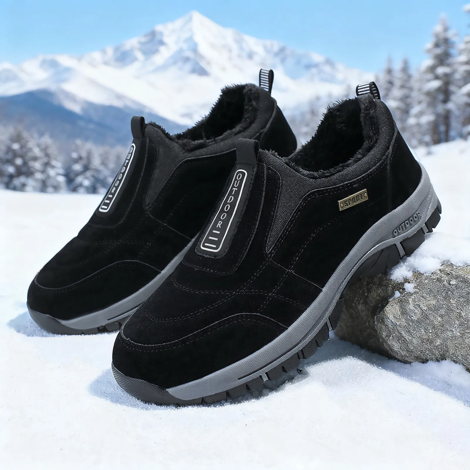 Men's Walking Shoes Spring Large Size Outdoor Hiking Sneakers Thick-Soled Casual Slip-On Cross-Border Dropshipping thumbnail 6
