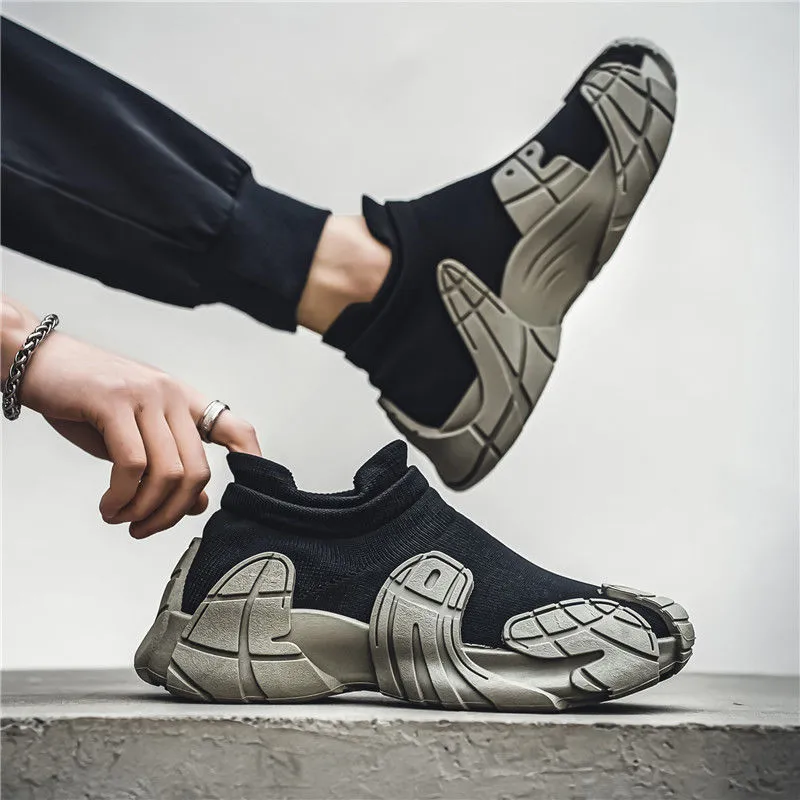 Men's Slip-On Sock Sneakers - Breathable Casual Shoes for Spring/Summer 2026 - Soft Sole, Large Size Dad Shoes for Comfort showcase 6