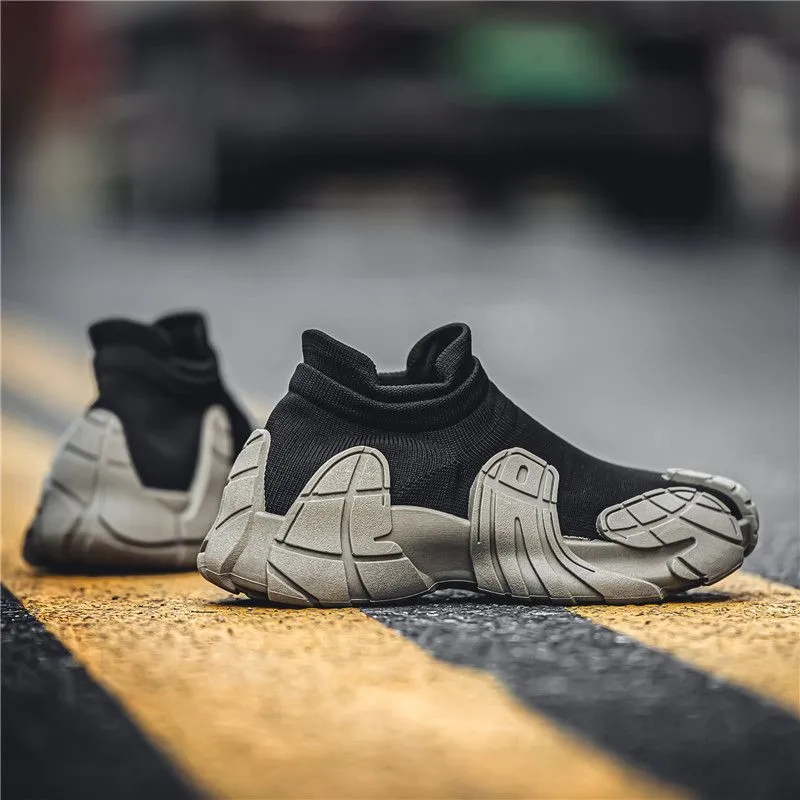 Men's Slip-On Sock Sneakers - Breathable Casual Shoes for Spring/Summer 2026 - Soft Sole, Large Size Dad Shoes for Comfort showcase 5