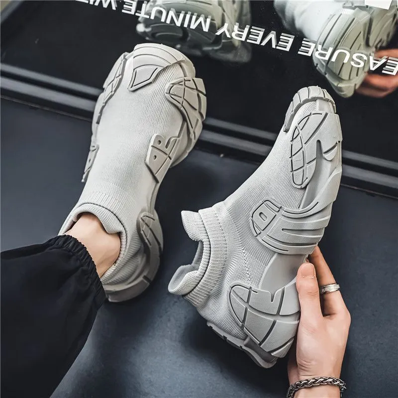 Men's Slip-On Sock Sneakers - Breathable Casual Shoes for Spring/Summer 2026 - Soft Sole, Large Size Dad Shoes for Comfort showcase 7