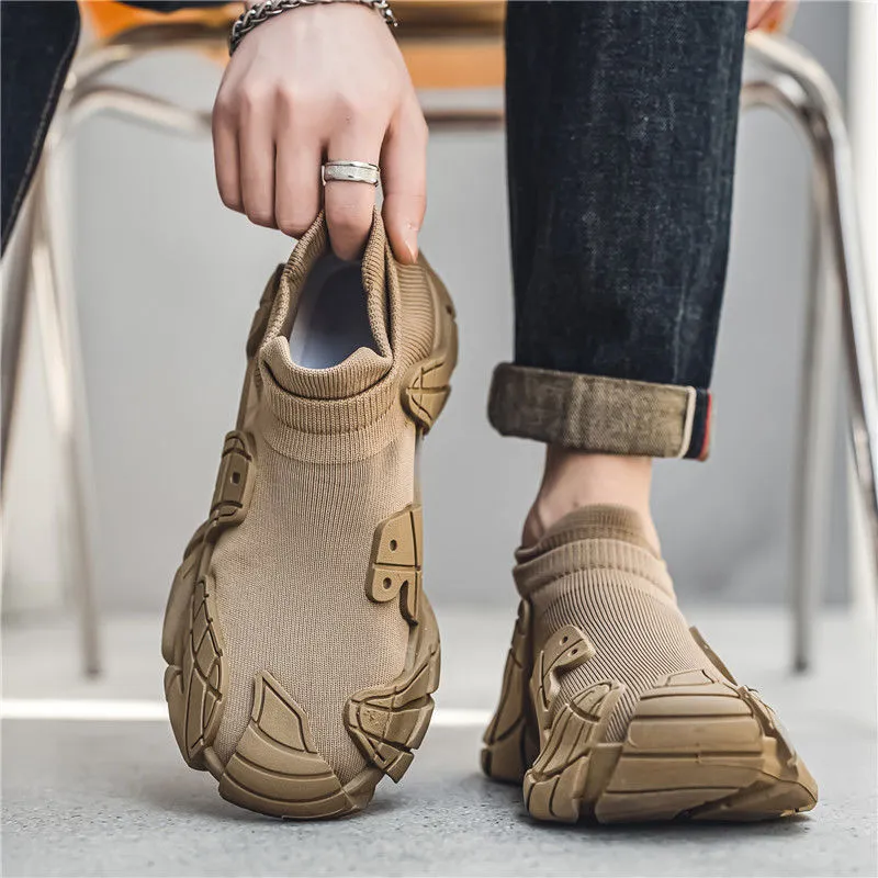 Men's Slip-On Sock Sneakers - Breathable Casual Shoes for Spring/Summer 2026 - Soft Sole, Large Size Dad Shoes for Comfort showcase 12