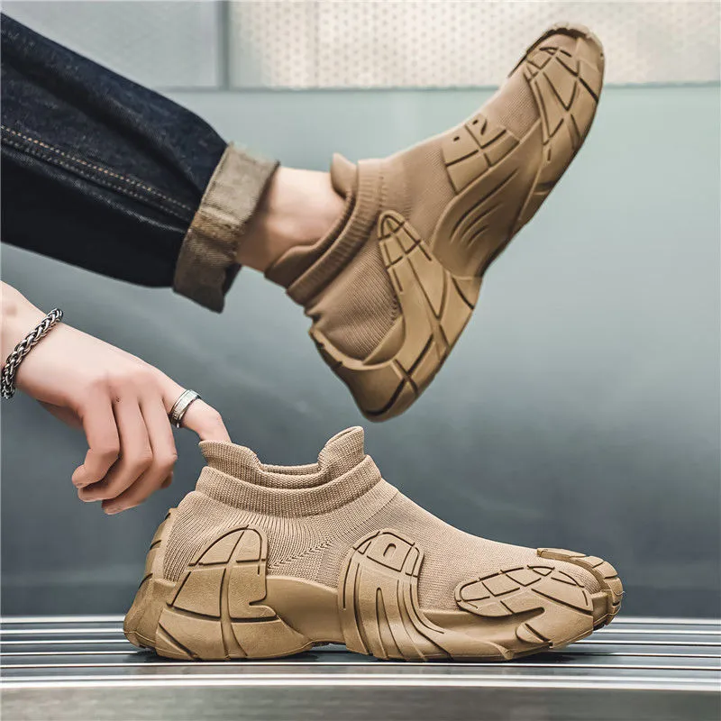 Men's Slip-On Sock Sneakers - Breathable Casual Shoes for Spring/Summer 2026 - Soft Sole, Large Size Dad Shoes for Comfort showcase 11