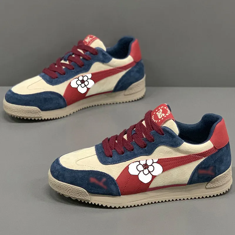 Men's Summer Breathable Sneakers - Trendy Light Luxury Low-Top Fashion Casual Retro Versatile Shoes for Everyday Wear thumbnail 3