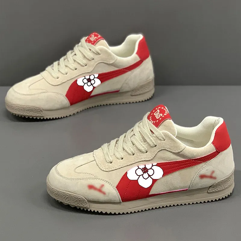 Men's Summer Breathable Sneakers - Trendy Light Luxury Low-Top Fashion Casual Retro Versatile Shoes for Everyday Wear thumbnail 9