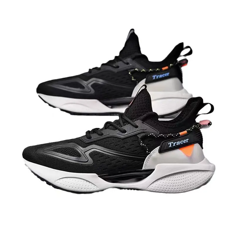 Men's Fly-Knit Running Shoes 2025 Spring Summer - Hollow Sole Lace-Up Trendy Casual Sneakers for Men - Lightweight Breathable Athletic Footwear thumbnail 5