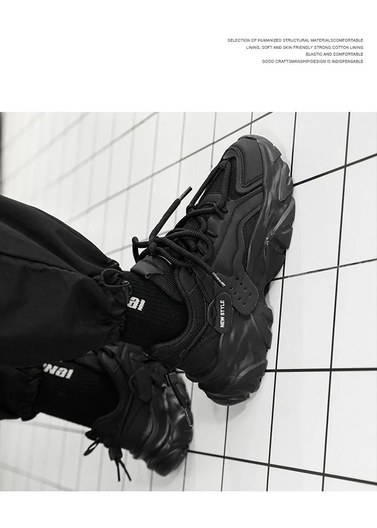 Men's Breathable Mesh Sneakers - Korean Style Trendy Casual Shoes - Lightweight Thick Sole All-Match Summer Footwear showcase 5