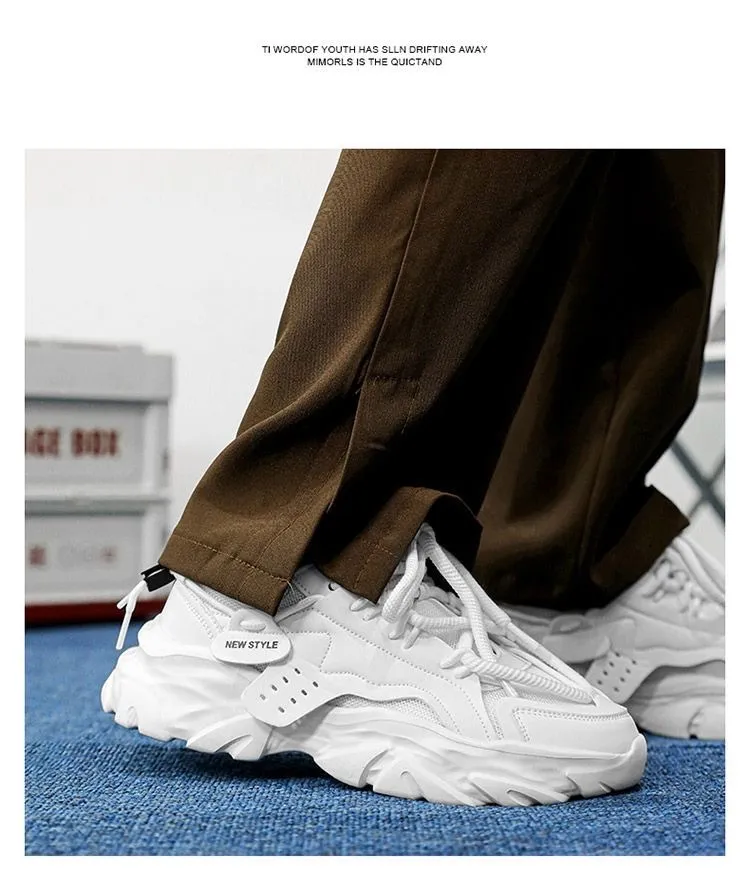 Men's Breathable Mesh Sneakers - Korean Style Trendy Casual Shoes - Lightweight Thick Sole All-Match Summer Footwear showcase 2