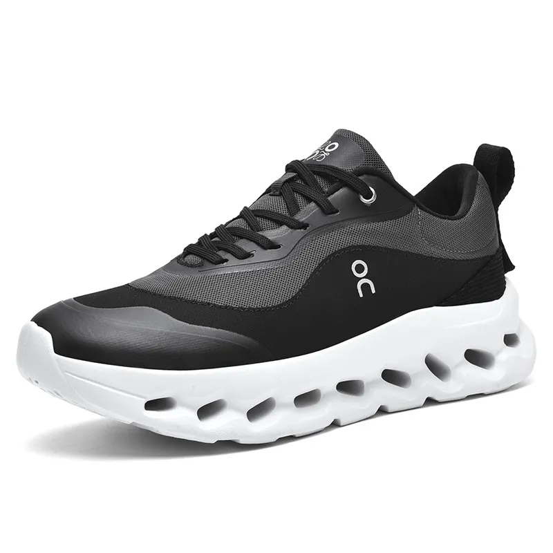 Men's Breathable Mesh Running Shoes - Lightweight Thick Sole Sports Sneakers for Jogging, Travel, and Outdoor Activities - Plus Sizes Available thumbnail 5