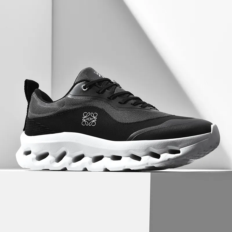 Men's Breathable Mesh Running Shoes - Lightweight Thick Sole Sports Sneakers for Jogging, Travel, and Outdoor Activities - Plus Sizes Available thumbnail 2