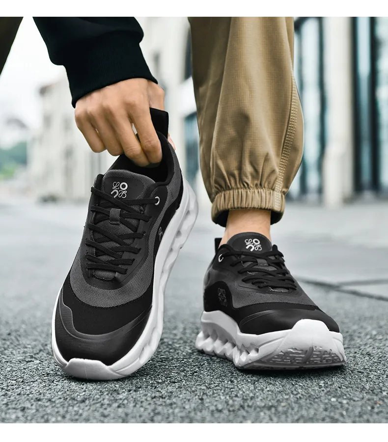 Men's Breathable Mesh Running Shoes - Lightweight Thick Sole Sports Sneakers for Jogging, Travel, and Outdoor Activities - Plus Sizes Available showcase 12