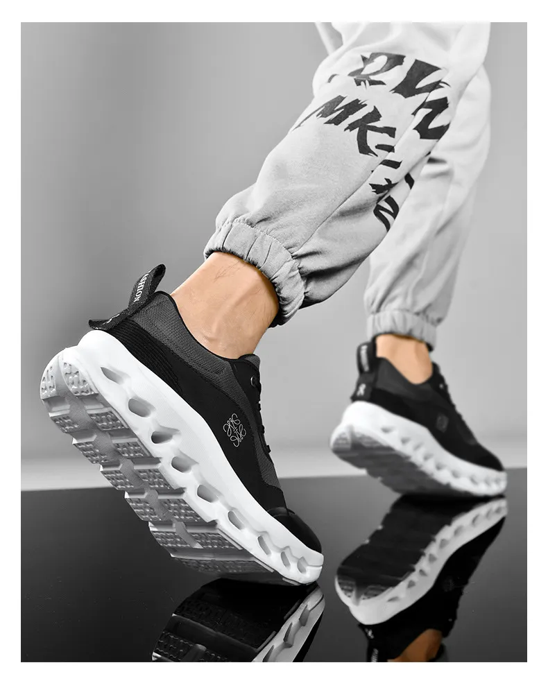 Men's Breathable Mesh Running Shoes - Lightweight Thick Sole Sports Sneakers for Jogging, Travel, and Outdoor Activities - Plus Sizes Available showcase 13