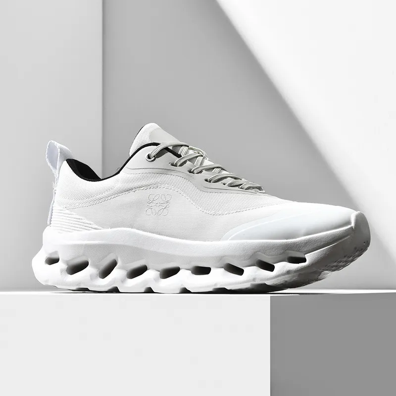 Men's Breathable Mesh Running Shoes - Lightweight Thick Sole Sports Sneakers for Jogging, Travel, and Outdoor Activities - Plus Sizes Available thumbnail 4