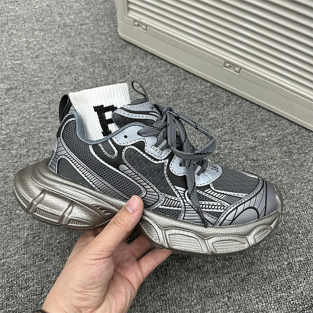 Men's and Women's Fashion Sneakers - 2025 New Summer Style, Versatile Thick Sole, Korean Style, Casual Couple Shoes, Height Increasing Daddy Sneakers showcase 3
