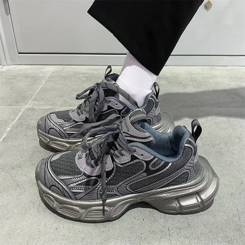 Men's and Women's Fashion Sneakers - 2025 New Summer Style, Versatile Thick Sole, Korean Style, Casual Couple Shoes, Height Increasing Daddy Sneakers showcase 13