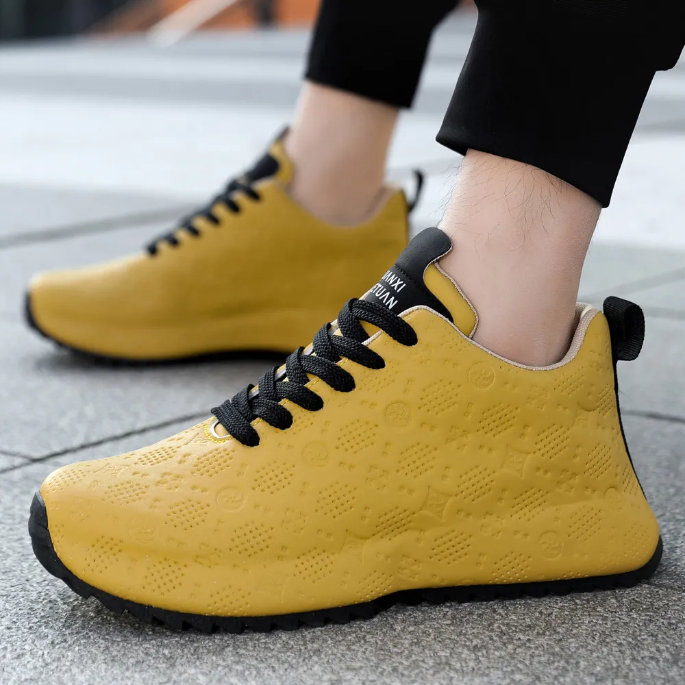 Men's Casual Sports Running Shoes - High-End Trendy Lace-Up Fashion Sneakers for Autumn Winter - Personalized Dad Shoes thumbnail 4