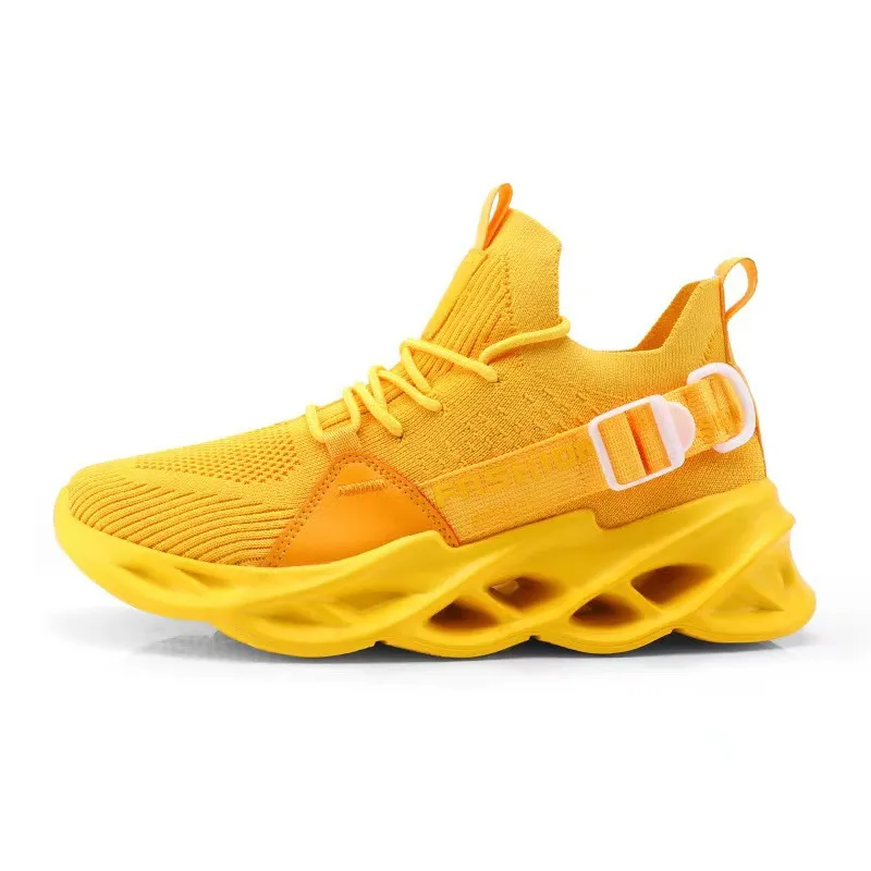 Men's Breathable Mesh Sports Shoes - Large Size Spring Outdoor Casual Fly-Knit Sock Sneakers for Running, Walking, Training thumbnail 5