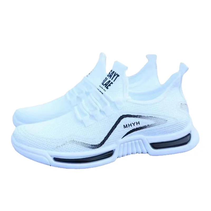 Men's Breathable Running Shoes - Lightweight Non-Slip Casual Sneakers for Sports, Fashionable Fly Woven Design, Comfortable Summer Footwear thumbnail 5