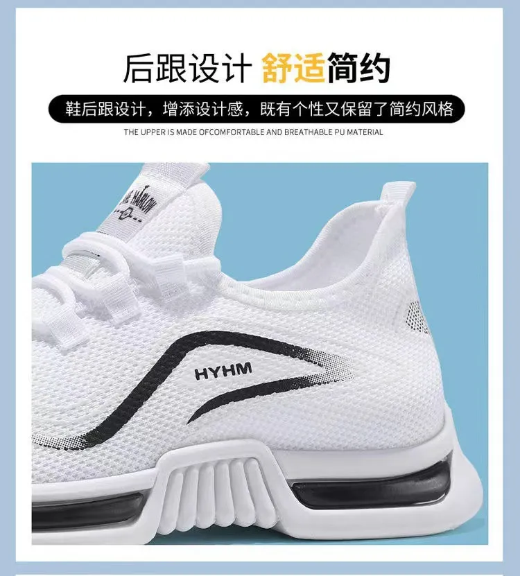 Men's Breathable Running Shoes - Lightweight Non-Slip Casual Sneakers for Sports, Fashionable Fly Woven Design, Comfortable Summer Footwear showcase 10