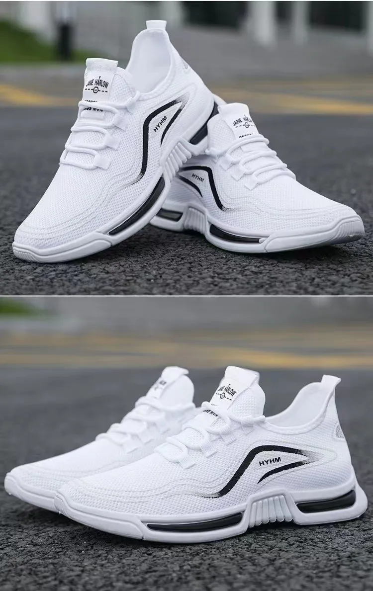 Men's Breathable Running Shoes - Lightweight Non-Slip Casual Sneakers for Sports, Fashionable Fly Woven Design, Comfortable Summer Footwear showcase 15