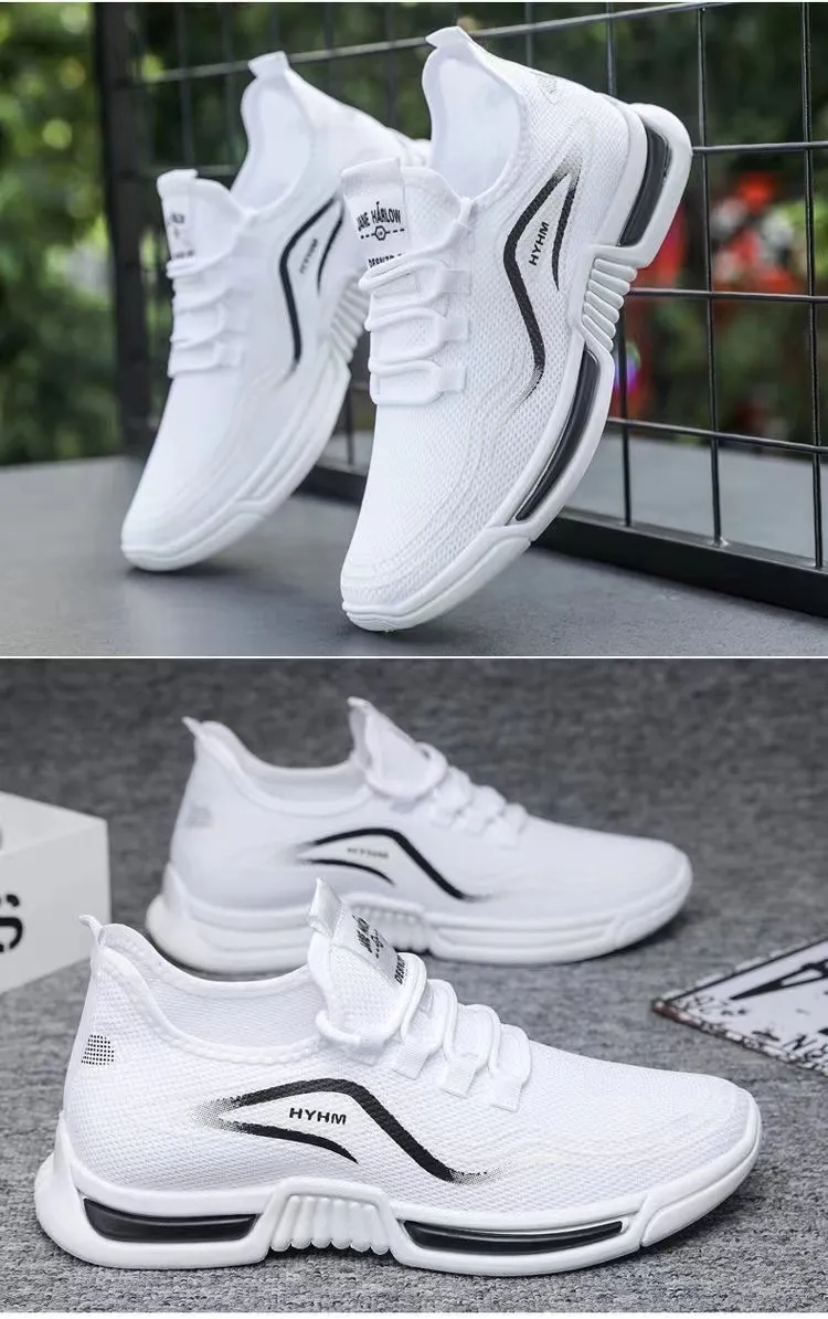 Men's Breathable Running Shoes - Lightweight Non-Slip Casual Sneakers for Sports, Fashionable Fly Woven Design, Comfortable Summer Footwear showcase 6
