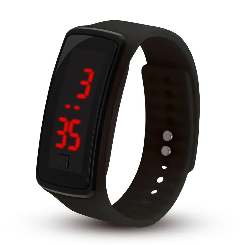 LED Bracelet Watch for Kids, Teens, Students - Silicone Digital Wristwatch for Sports, Exams, Silent Time - Unisex Electronic Watch thumbnail 2