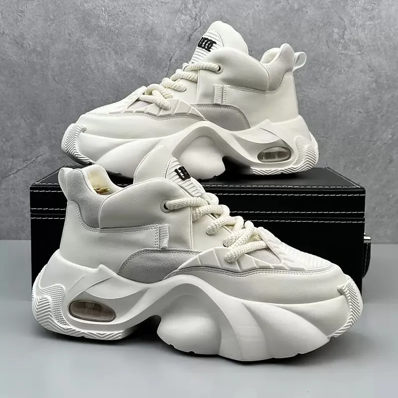 Men's Spring Casual Sneakers Comfortable Fashionable Skateboarding Shoes High Top Work Boots for Men thumbnail 6