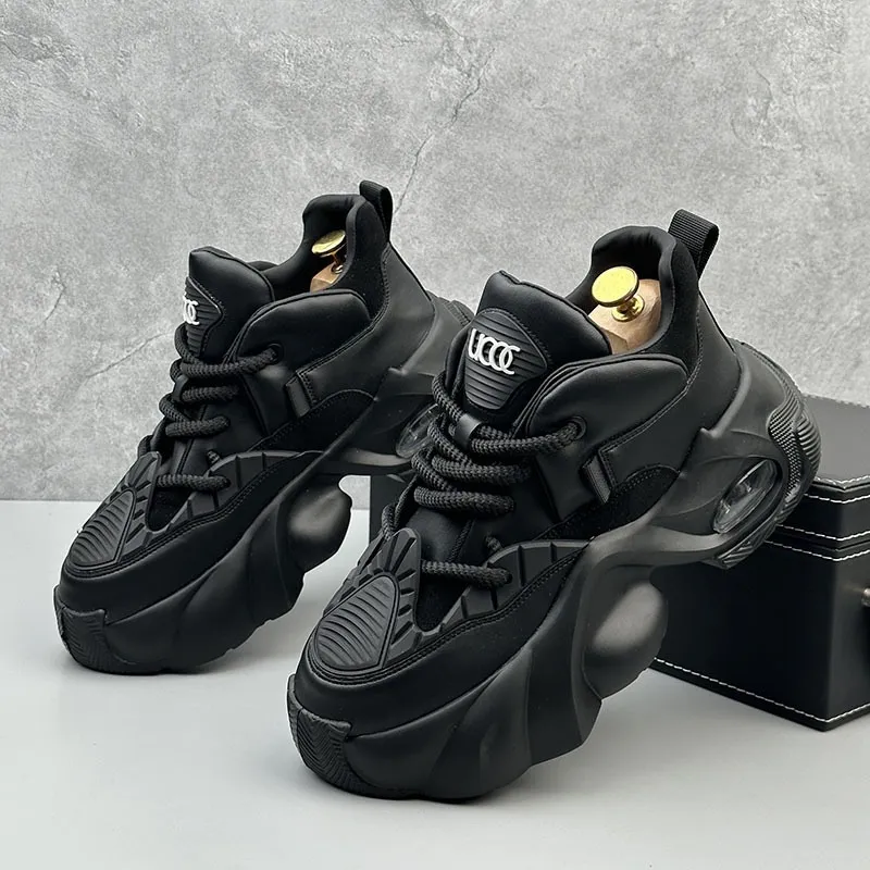 Men's Spring Casual Sneakers Comfortable Fashionable Skateboarding Shoes High Top Work Boots for Men thumbnail 3