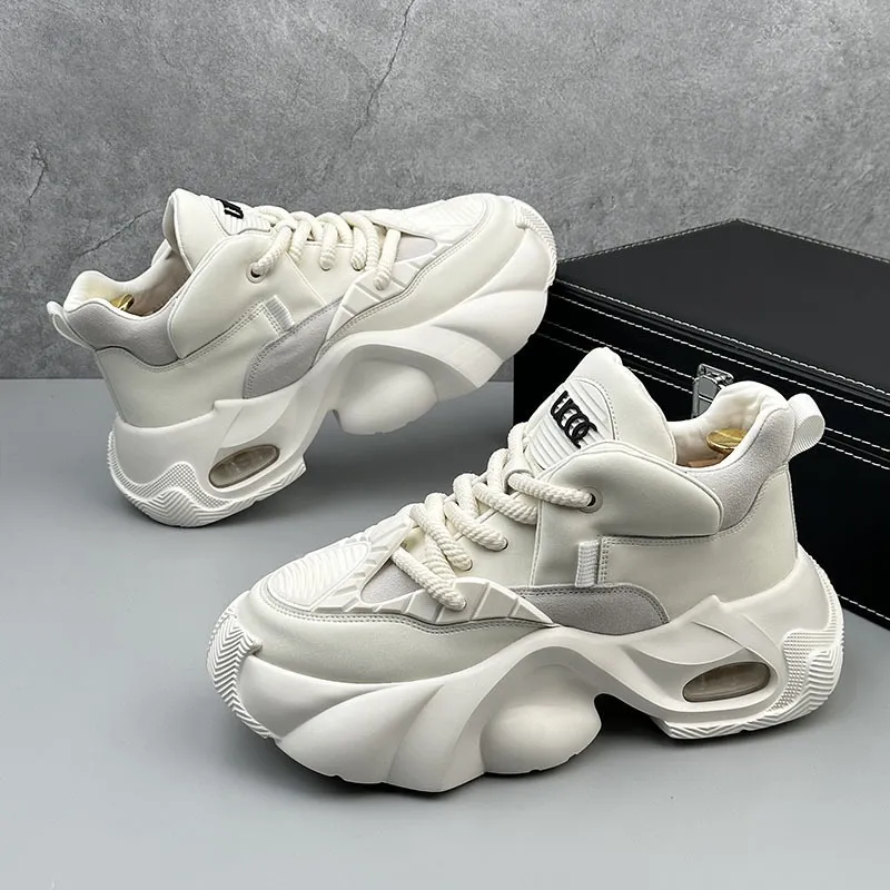 Men's Spring Casual Sneakers Comfortable Fashionable Skateboarding Shoes High Top Work Boots for Men showcase 14