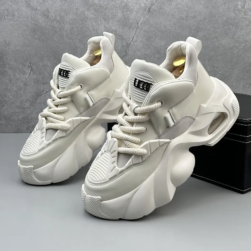 Men's Spring Casual Sneakers Comfortable Fashionable Skateboarding Shoes High Top Work Boots for Men showcase 17