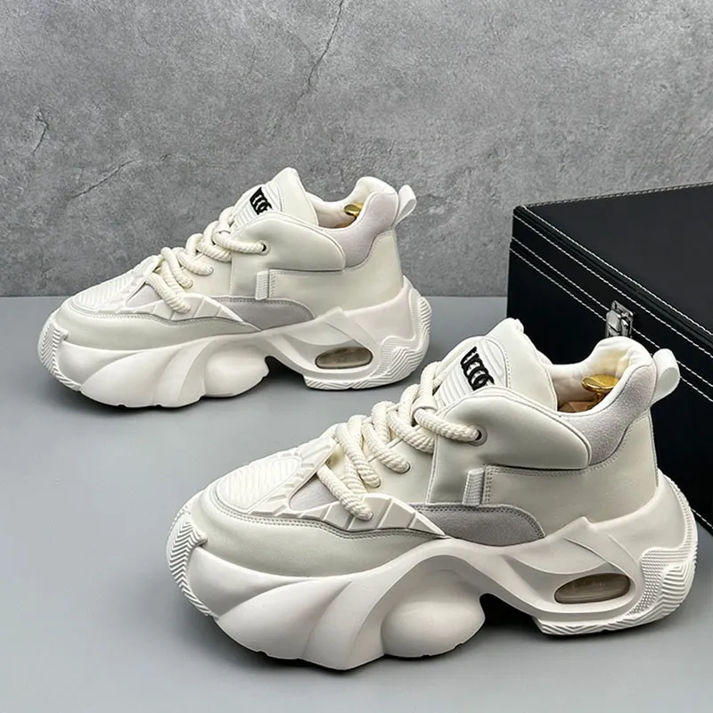 Men's Spring Casual Sneakers Comfortable Fashionable Skateboarding Shoes High Top Work Boots for Men showcase 16