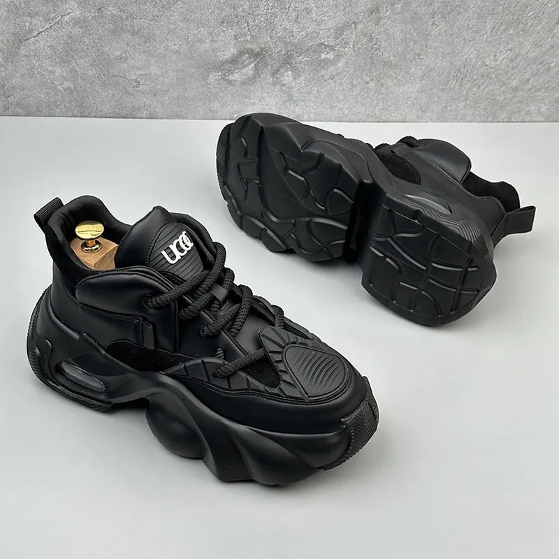 Men's Spring Casual Sneakers Comfortable Fashionable Skateboarding Shoes High Top Work Boots for Men showcase 12