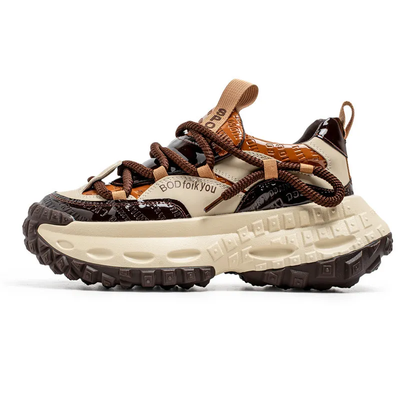 Men's Thick Sole Casual Sports Shoes - European Style Height Increasing Dad Sneakers for Spring/Summer 2025 thumbnail 5