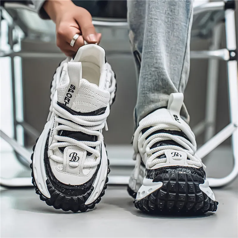 Men's Thick Sole Casual Sports Shoes - European Style Height Increasing Dad Sneakers for Spring/Summer 2025 thumbnail 3