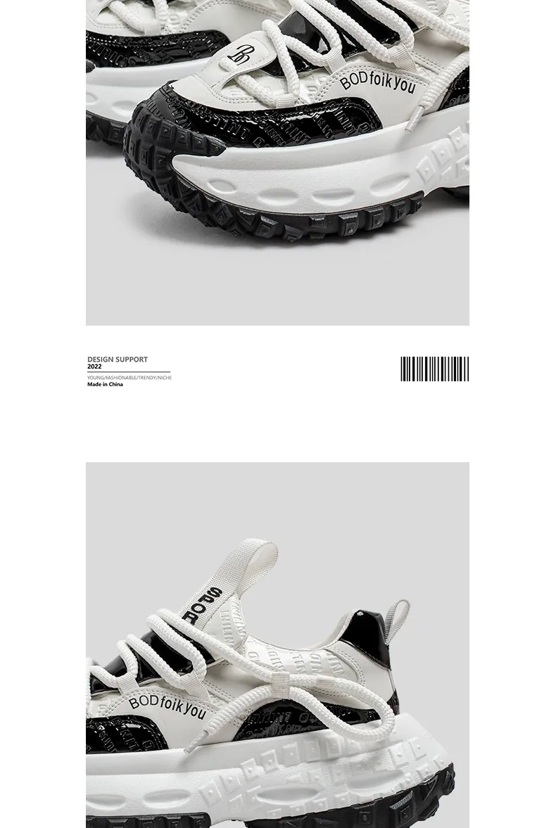 Men's Thick Sole Casual Sports Shoes - European Style Height Increasing Dad Sneakers for Spring/Summer 2025 showcase 4